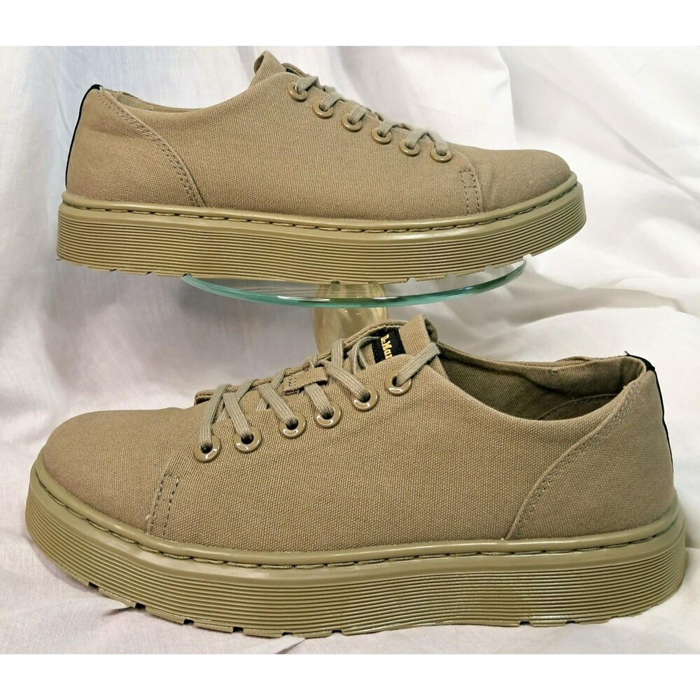 Dr Martens Dante Sneakers Mens 7 Womens 8 UK  6  Olive Green Canvas Low Top